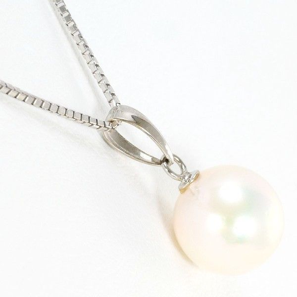K 14 WG ネックレス necklace パール 真珠 総重量約2.9 g 約45 cm