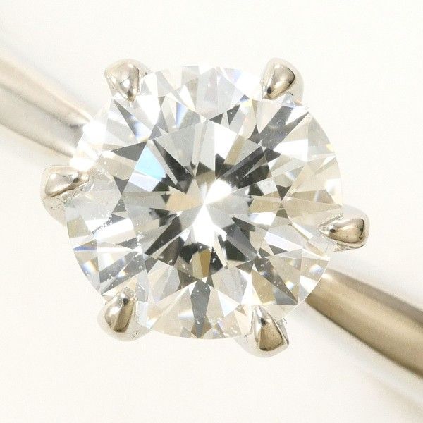 PT 900 リング ring 指輪 8号 ダイヤ 0.64 VVS 1 鑑定書 総重量約4.6 g