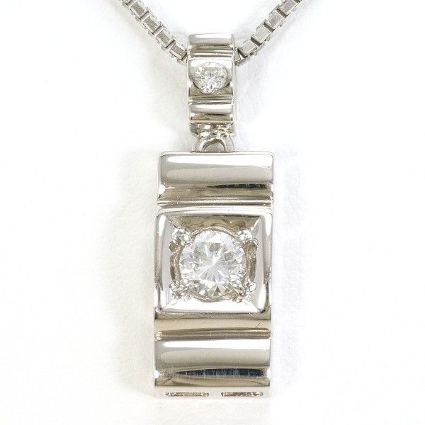 PT900 PT850 ネックレス necklace ダイヤ 0.301 0.03 SI1 鑑定書 総重量約8.9g 約37cm