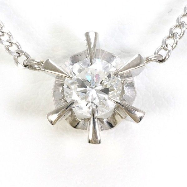 PT850 ネックレス necklace ダイヤ 0.350 鑑定書 総重量約3.9g 約42cm