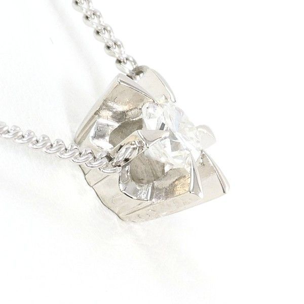 PT 850 ネックレス necklace ダイヤ 0.350 鑑定書 総重量約3.9 g 約42 cm