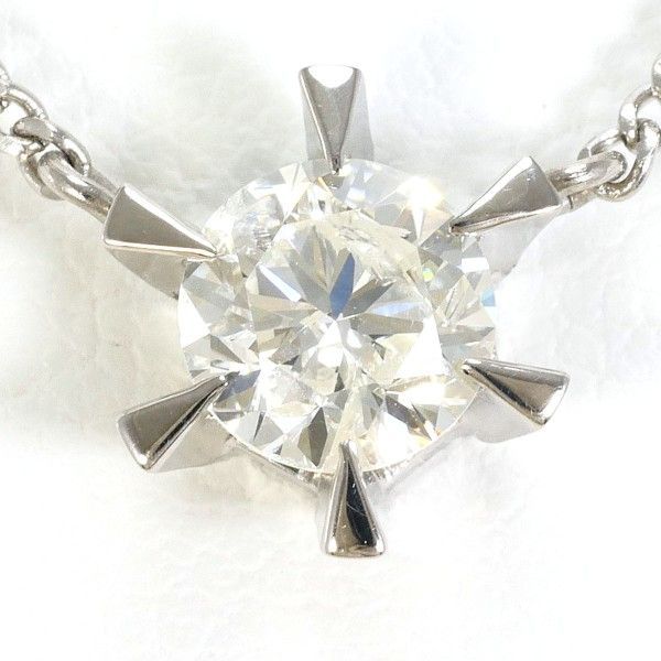 PT 850 ネックレス necklace ダイヤ 0.72 鑑定書 総重量約3.9 g 約41 cm