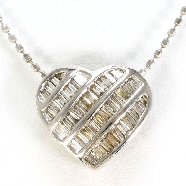 K18WG ネックレス necklace ダイヤ 0.35 総重量約2.7g 約40cm