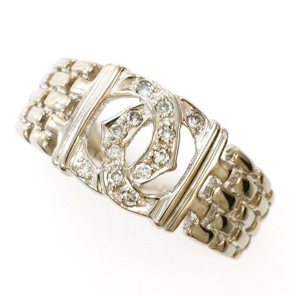 18 K WG リング ring 指輪 9号 ダイヤ 総重量約3 2 g