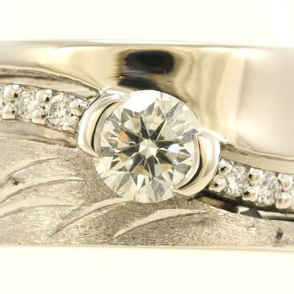 PT 900 リング ring 指輪 10号 ダイヤ 0.20 0.10 SI 2 鑑定書 総重量約12.9 g