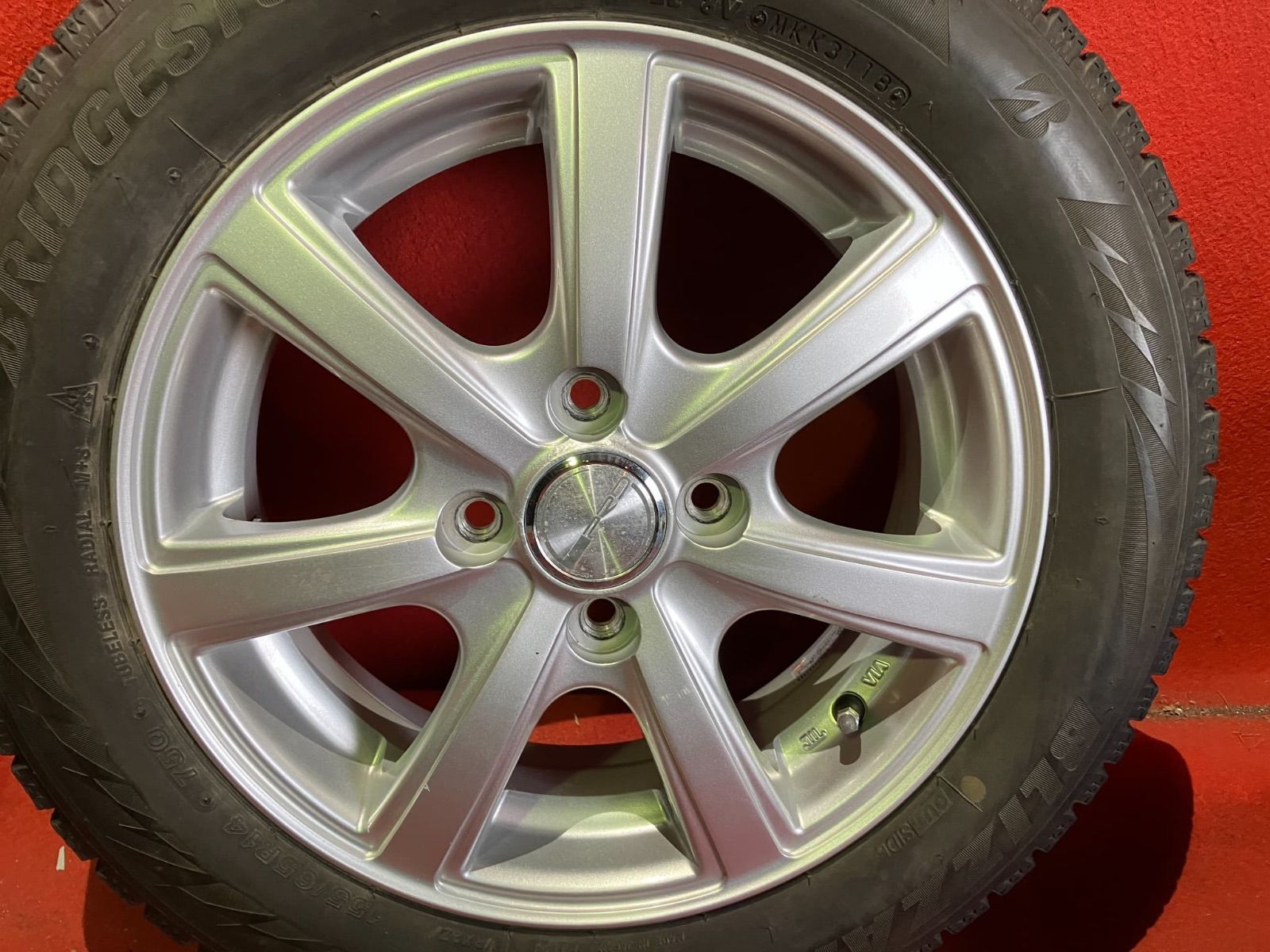  スタッドレスタイヤホイールセット 155 65 R 14 VRX 2 15 x 4 5 43 100 H 社外 PRD 4本SET 14インチ タイヤ ホイールセット