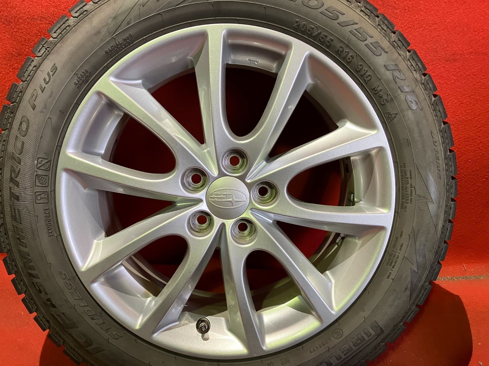  スタッドレスタイヤホイールセット 205 55 R 16 PIRELLI ICE Plus x 6 5 48 100 H スバル インプレッサスポーツ 4本SET 16インチ タイヤ ホイールセット