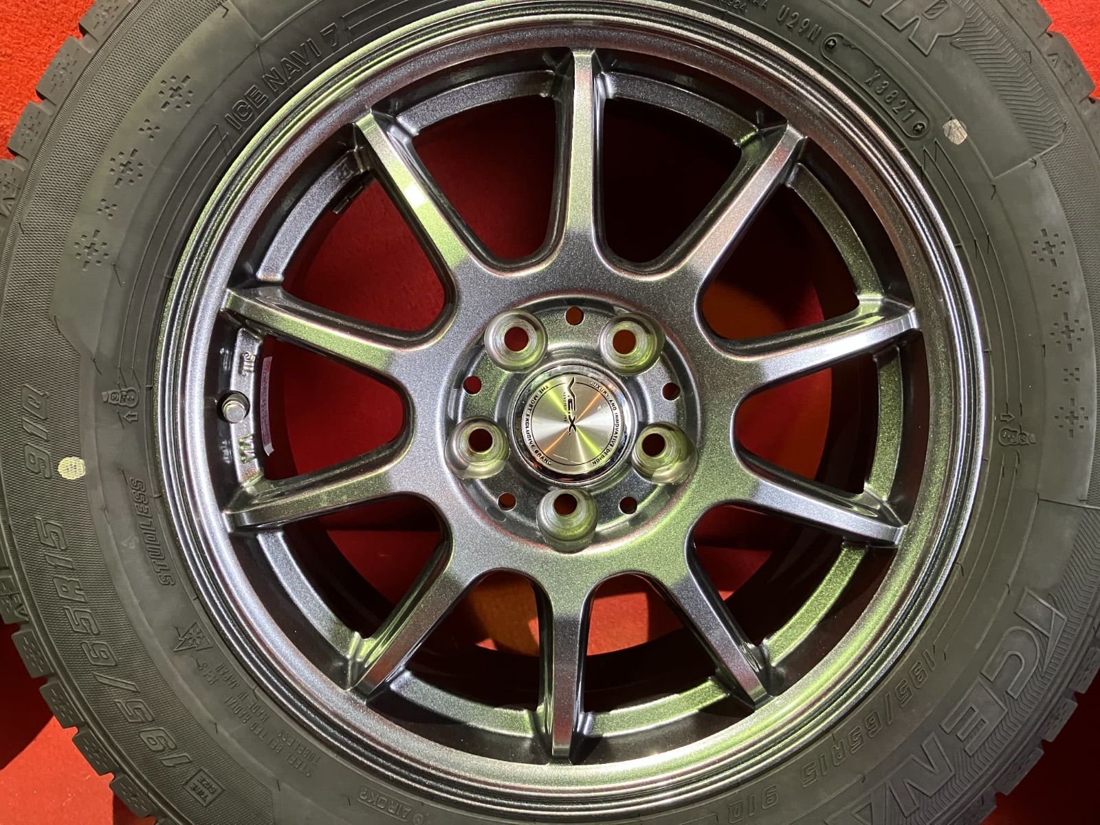  スタッドレスタイヤホイールセット 195 65 R 15 ICE NAVI 7 x 6 0 45 114 3 5 H 社外 V E 4本SET 15インチ タイヤ ホイールセット