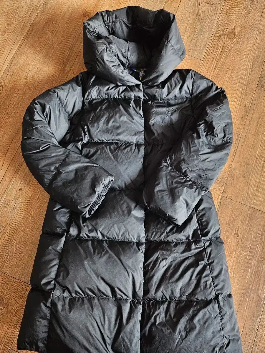 キッズ M 8 10 ポロ ラルフローレン ロング ダウン ブラック