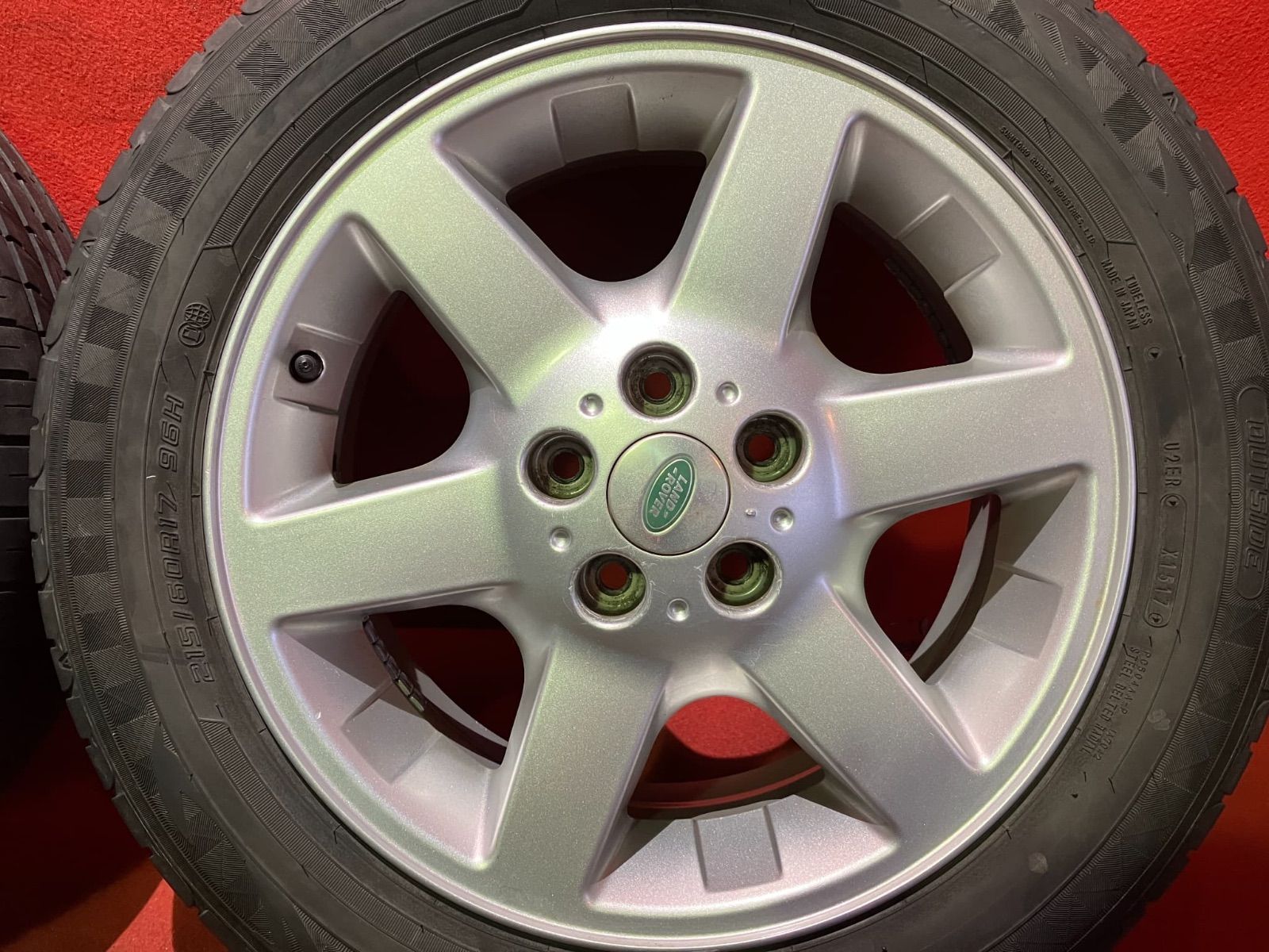 サマータイヤホイールセット 215 60 R 17 DUNLOP RV 504 x 7 0 46 114 3 5 H hub 64 mm ランドローバー フリーランダー 4本SET
