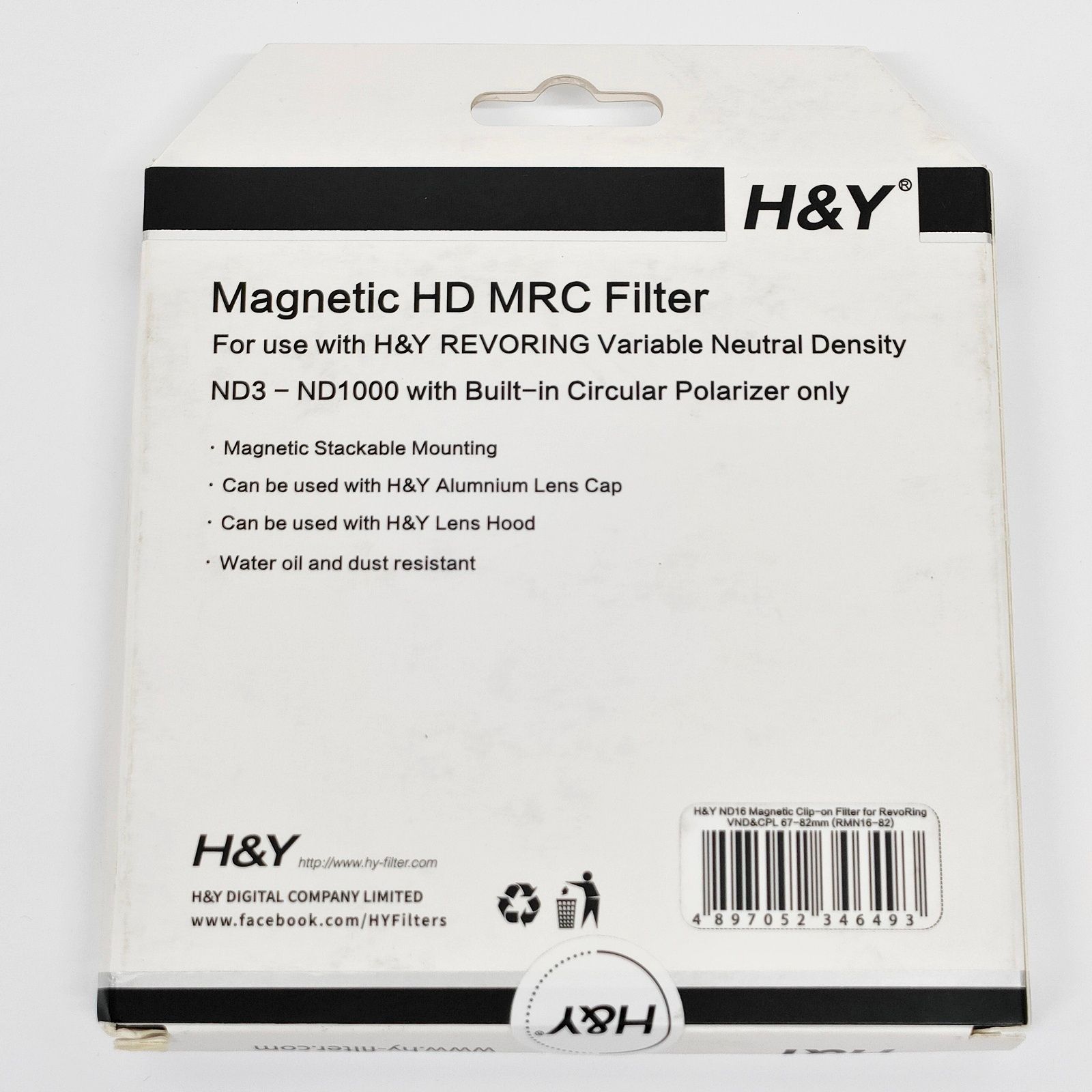 H-Y レボリング用 67-82mm ND16 マグネット式 NDフィルター 減光 R2511-114