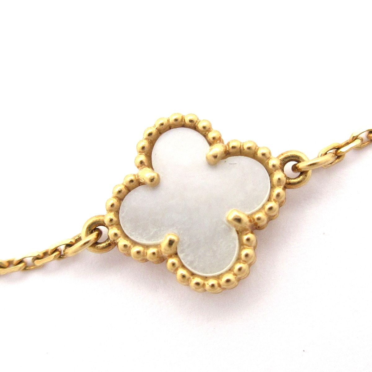 VanCleef Arpels ヴァンクリーフ アーペル ブレスレット スウィートアルハンブラ K 18 YG マザーオブパール