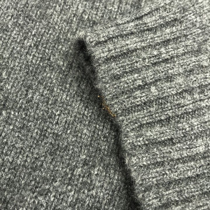  PRADA プラダ P 24 E 1 2020 AW 7分袖カシミヤニット レディース グレー 38 長袖 ニット セーター