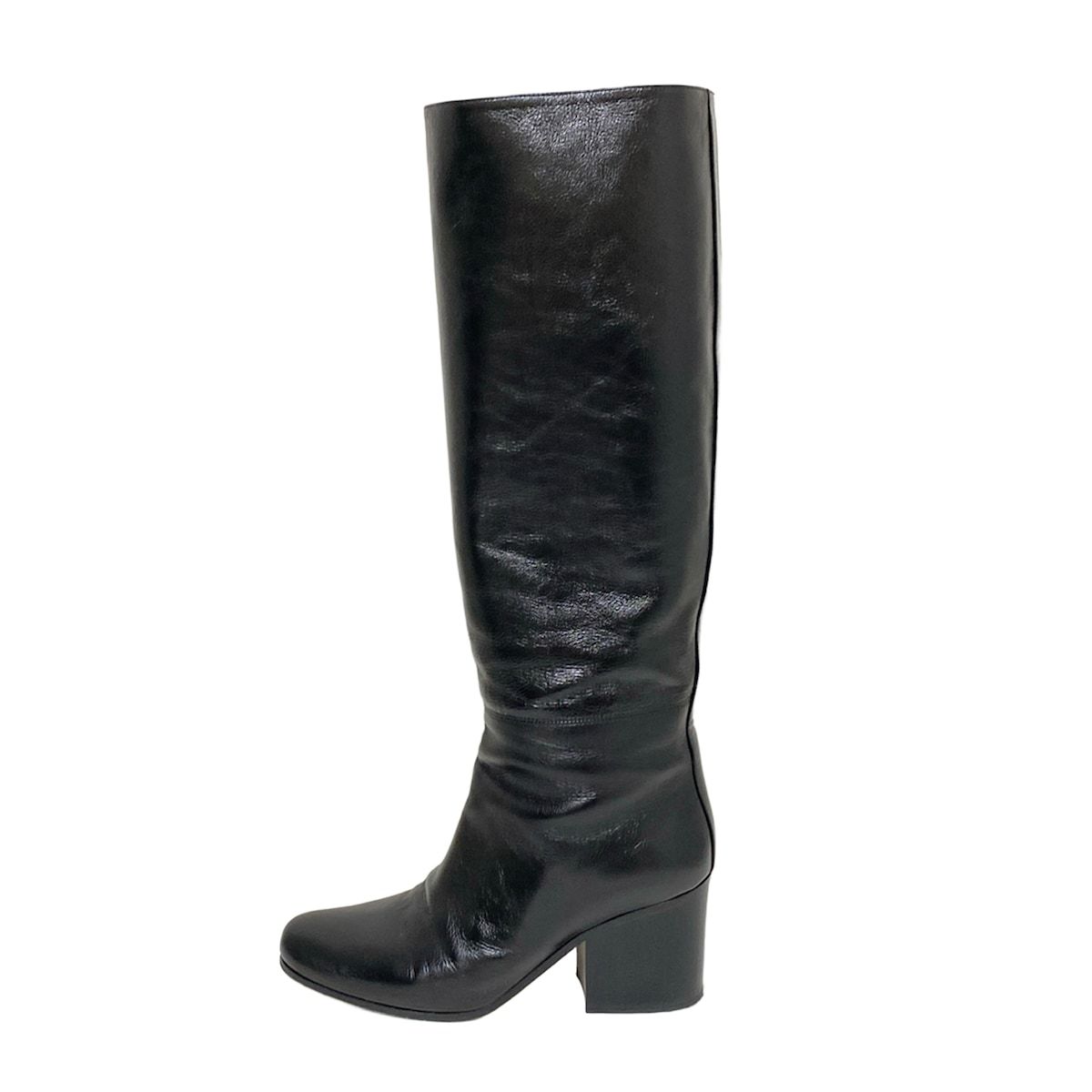 DIOR ChristianDior ディオール クリスチャンディオール ロングブーツ 361 2 D レディース 黒 レザー