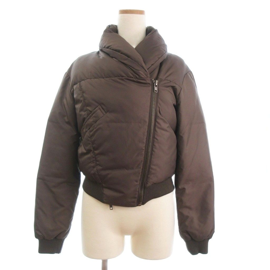 サイズも豊富。 エムエムシックス メゾンマルジェラ MM6 Maison Margiela 中綿ジャケット 長袖 ボリューム ナイロン AM057 茶 ブラウン 36