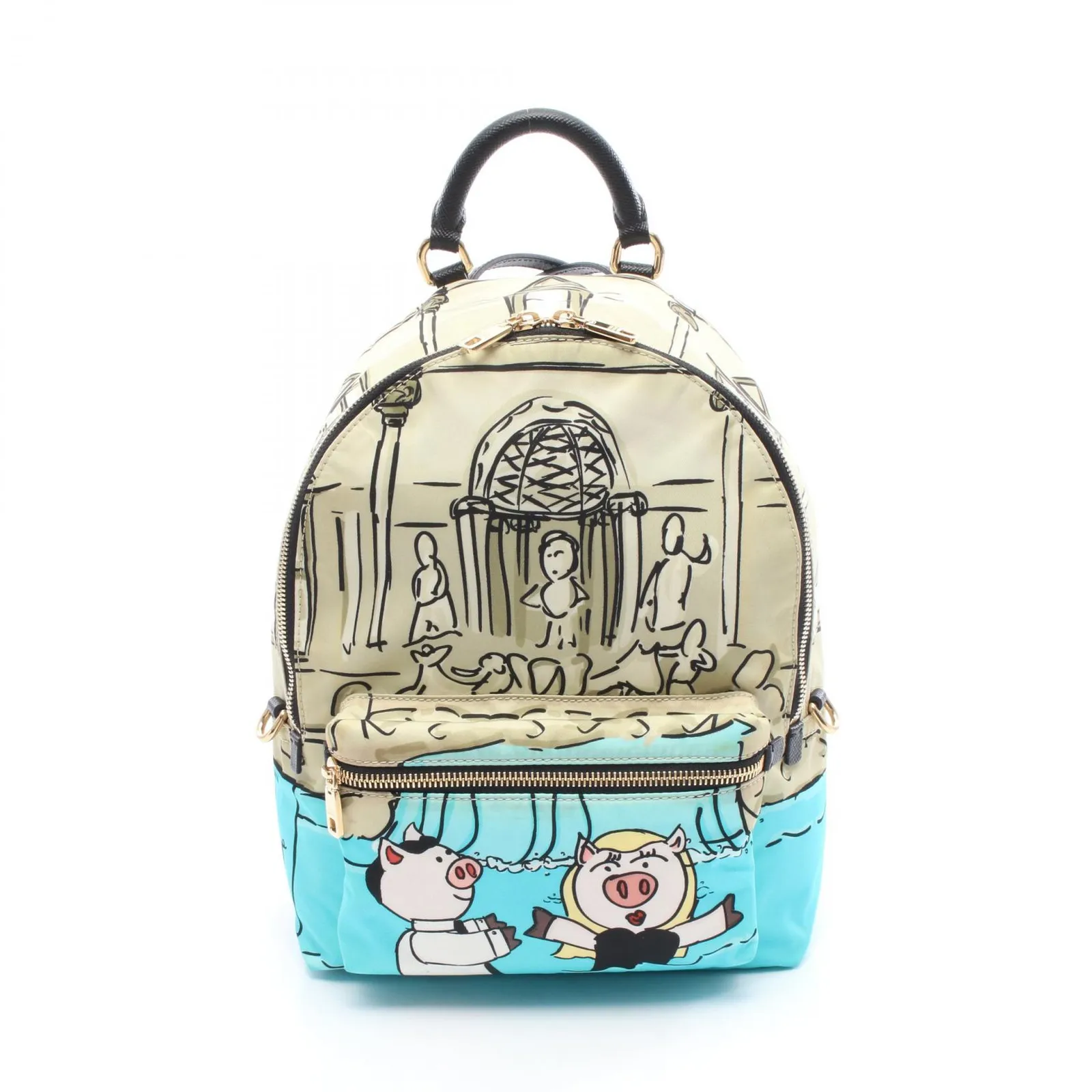 s*s様 美品 D&G ドルチェ&ガッバーナ レザー ナイロン リュック 3wa