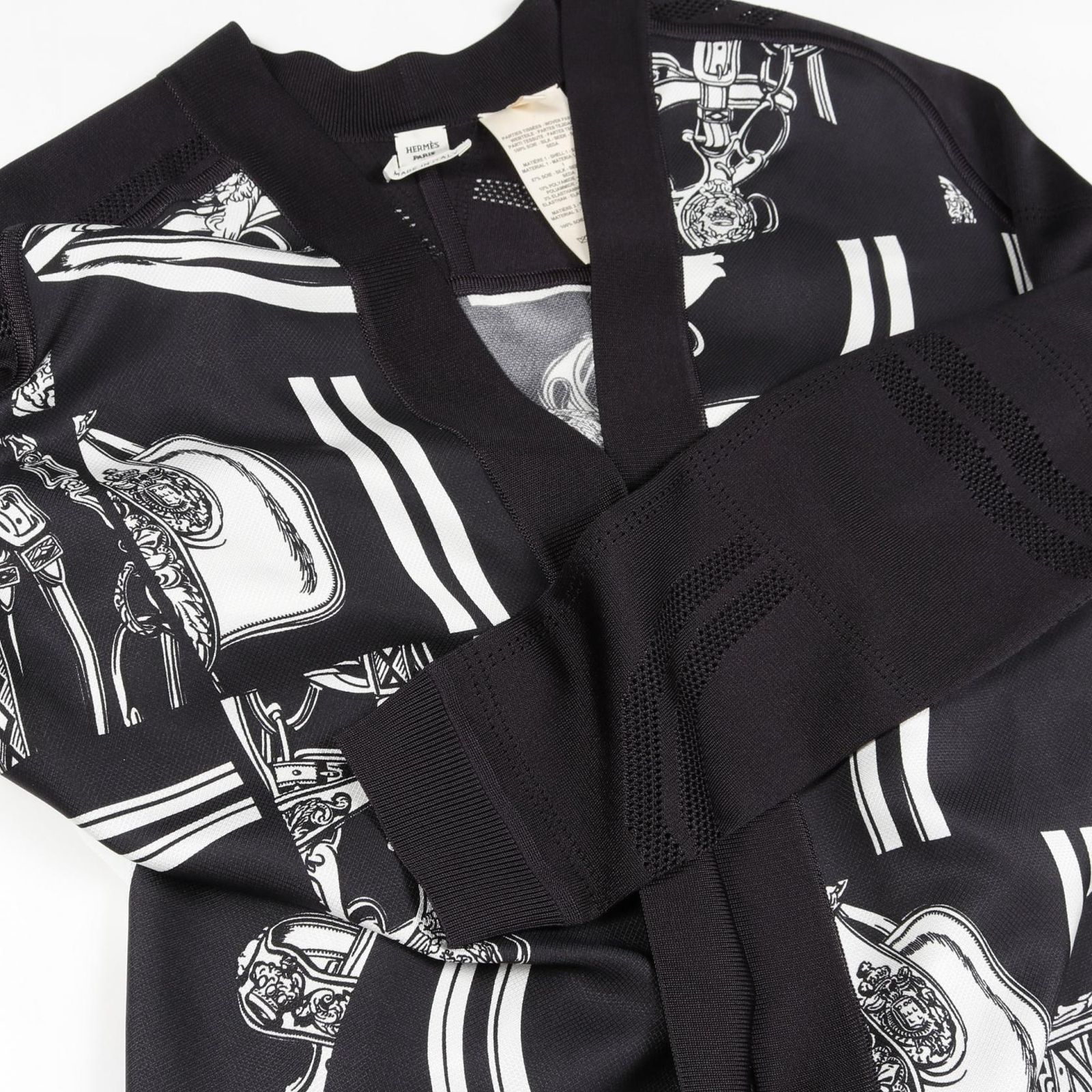  HERMES エルメス ツイルレーヌ En Desordre Finesse ブルーノワール カーディガン 長袖 カーディガン ボレロ アンサンブル