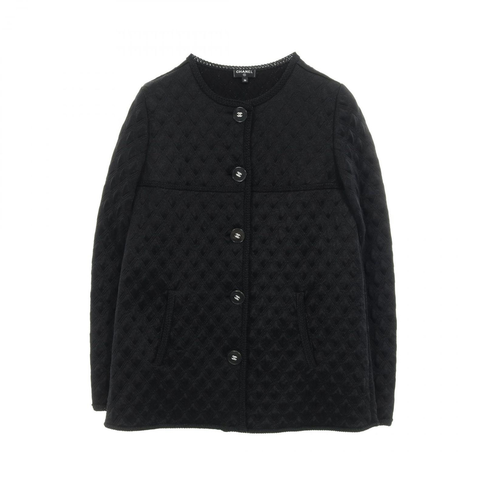 CHANEL シャネル ココマークボタン キルティングカーディガン ノー ジャケット