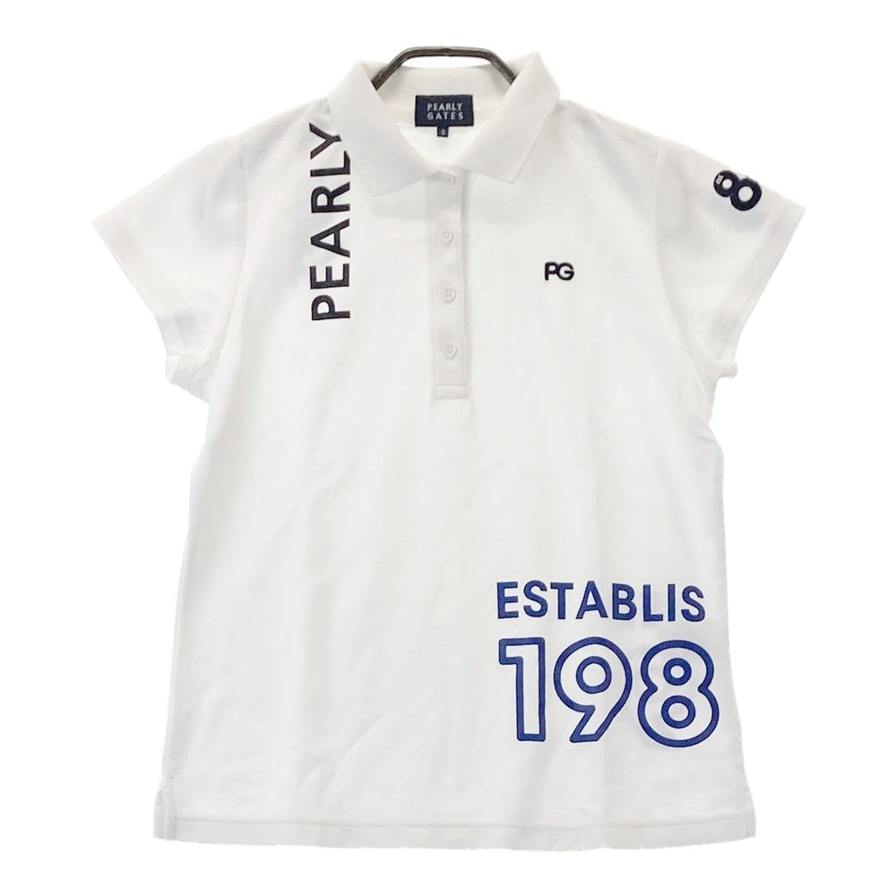 サイズ 0 PEARLY GATES パーリーゲイツ 半袖ポロシャツ ホワイト系 240101551346 ゴルフウェア レディース ストスト