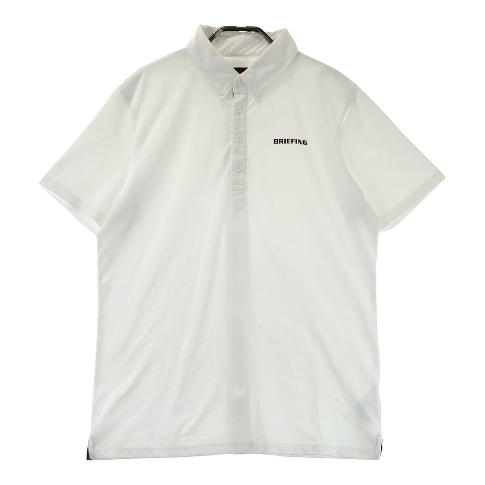 サイズ M BRIEFING GOLF ブリーフィング 半袖ポロシャツ ボタンダウン ホワイト系 240101554535 ゴルフウェア メンズ ストスト