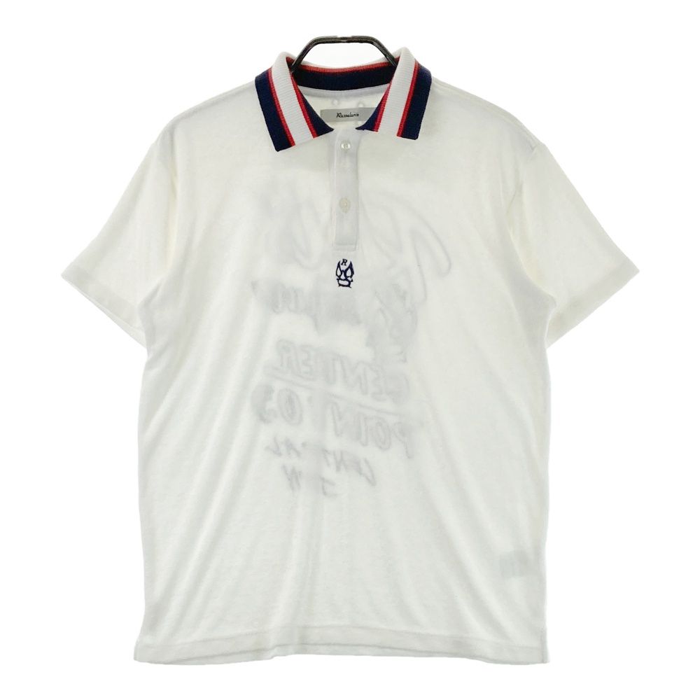 サイズ 5 RUSSELUNO ラッセルノ パイル地 半袖ポロシャツ ルチャ ホワイト系 240101554634 ゴルフウェア メンズ ストスト
