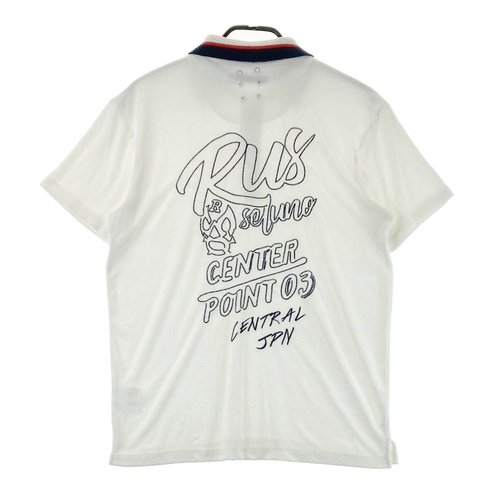 サイズ 5 ラッセルノ パイル地 半袖ポロシャツ ルチャ ホワイト系 ゴルフウェア メンズ ストスト