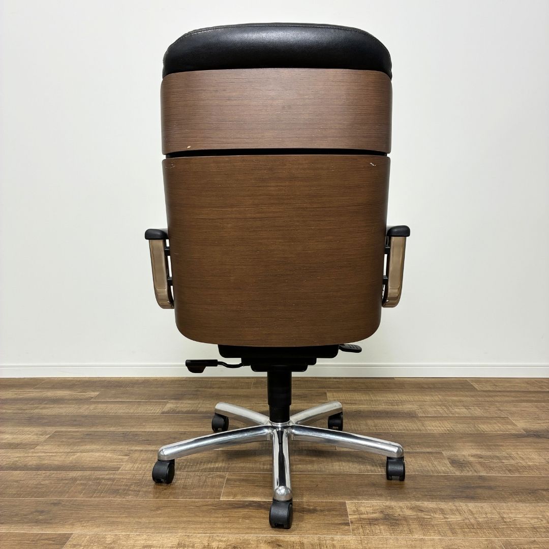  UCHIDA EX 615 内田洋行 オフィスチェア エグゼクティブチェア 本革張り ハイバック ブラック 快適チェア オフィスチェア ワークチェア 椅子 チェア