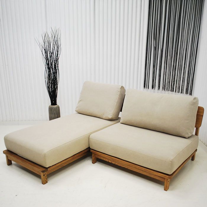 アウトレット 現品限り 一部 大 置き方自由自在 L型カウチソファー 北欧調ナチュラルモダン セット 221221-マナーカウチS