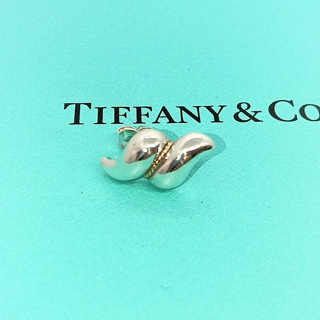 仕上げ ティファニーツイストロープピアス片耳 社外キャッチ 変色予防処理＆殺菌済