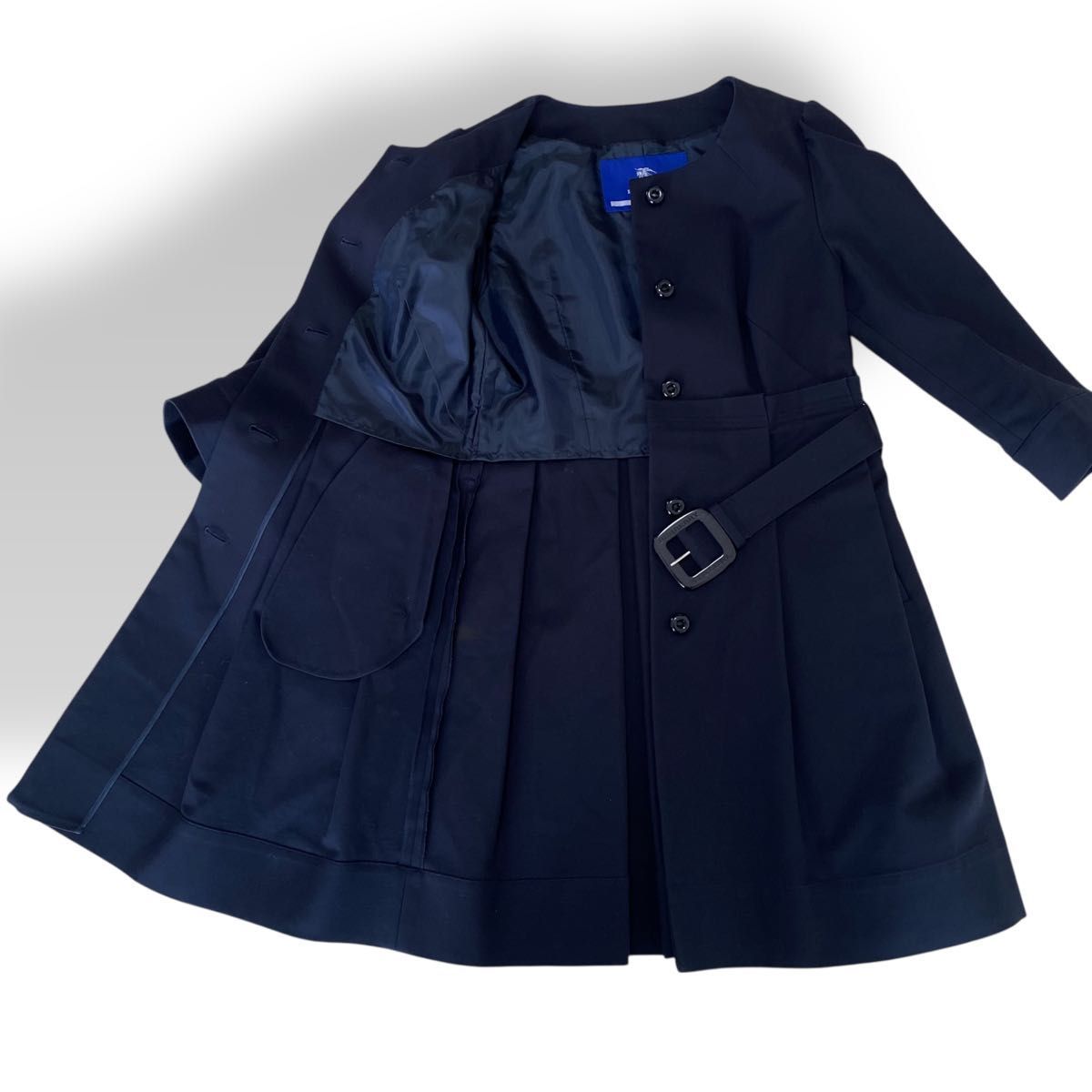 美品 バーバリー BURBERRY bluelabel トレンチコート ネイビー - メルカリ