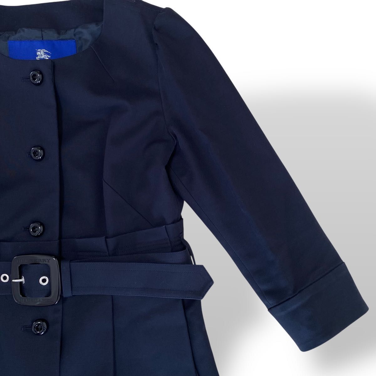 美品 バーバリー BURBERRY bluelabel トレンチコート ネイビー - メルカリ