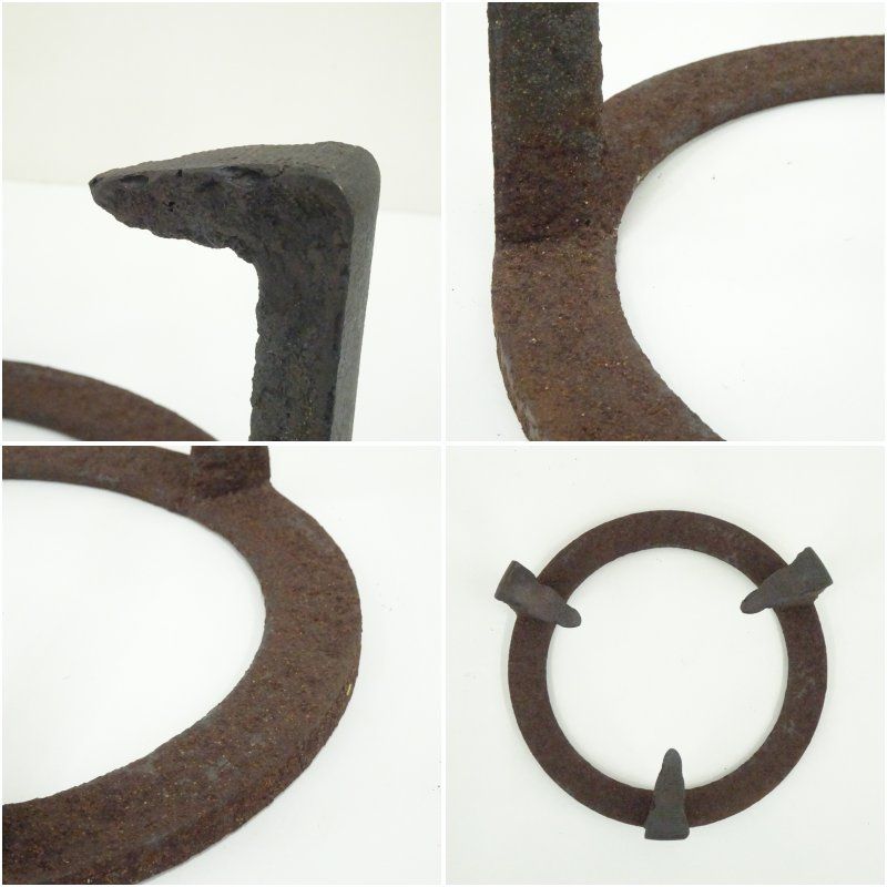 紫金堂 加藤忠三朗造 笹爪五徳（共箱） 茶道具 茶道 おしゃれ 茶器