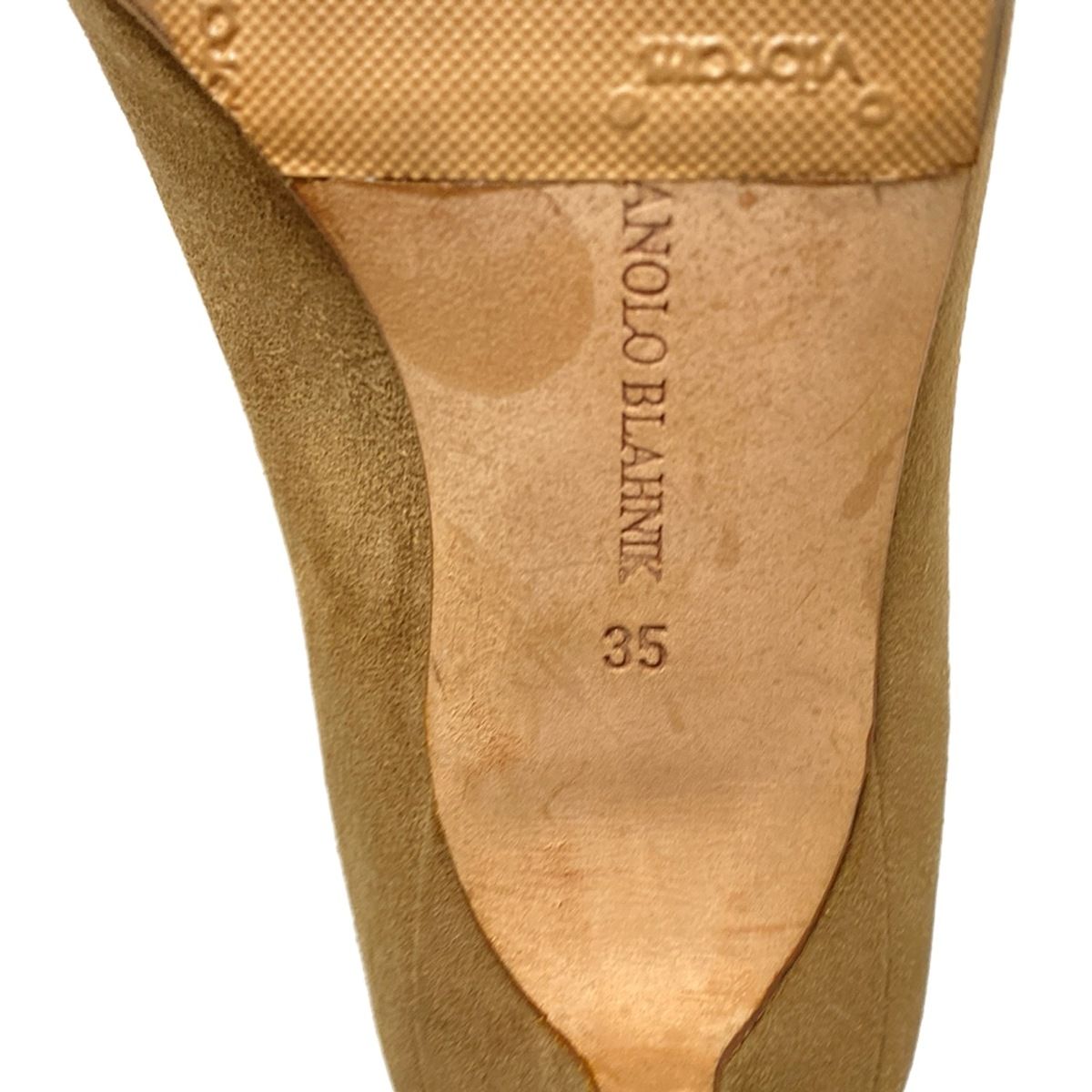 MANOLO BLAHNIK ベージュ・オレンジ パンプス 35 MANOLO BLAHNIK ベージュ・オレンジ パンプス 35 MANOLO BLAHNIK