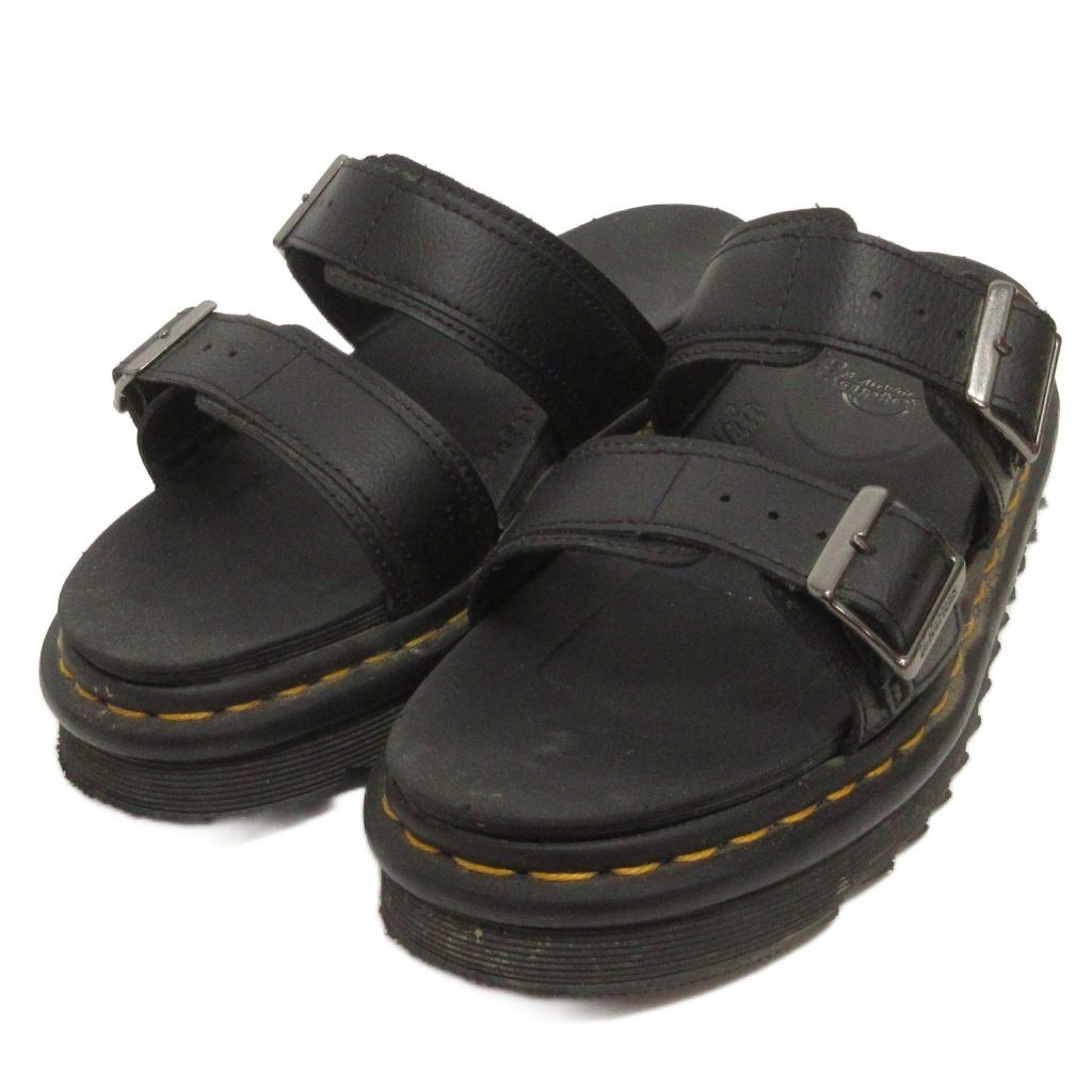 ドクターマーチン DR.MARTENS マイルス スライド サンダル 31813001 バックルベルト レザー 黒 ブラック UK4 23.0cm相当