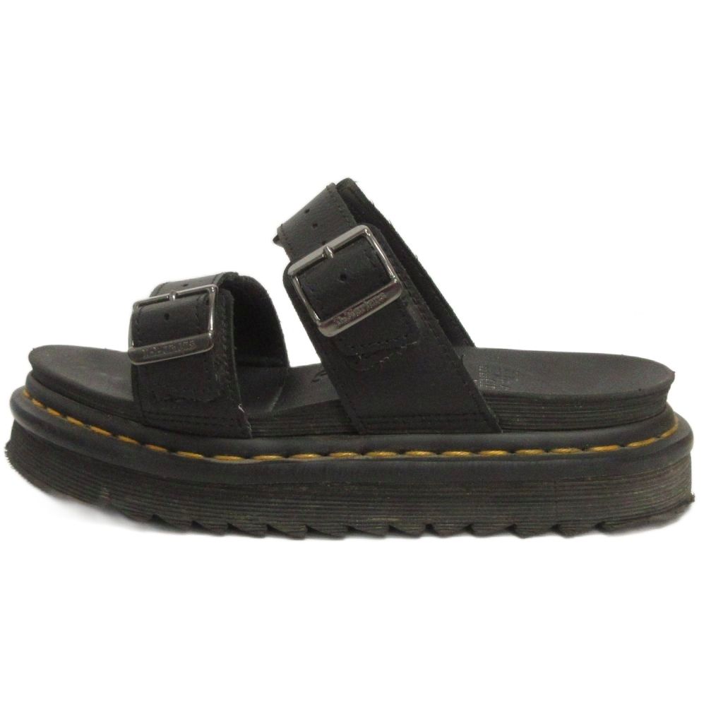 ドクターマーチン DR.MARTENS マイルス スライド サンダル 31813001 バックルベルト レザー 黒 ブラック UK4 23.0cm相当