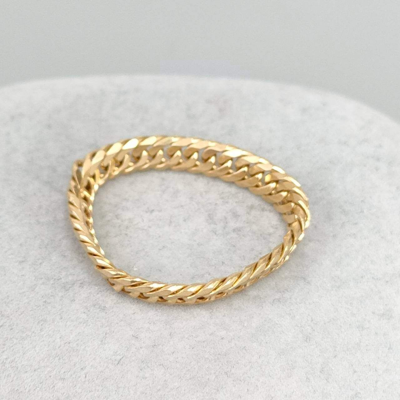 18金 K 18 男女兼用 6面ダブル 喜平リング 2.41ｇ 18号 D 457