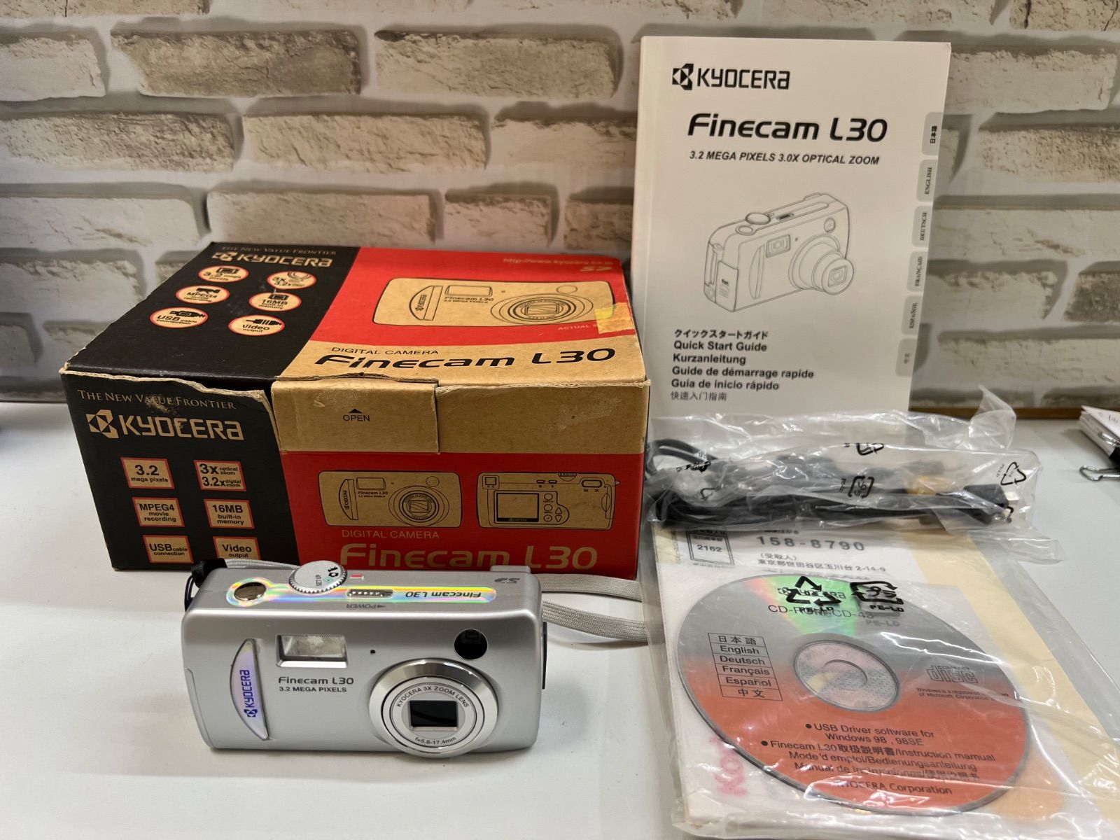 Finecam L30 コンパクトデジタルカメラ O7-24】◇ KYOCERA / 京セラ