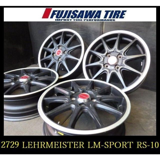 2729 B LM SPORT RS 10 15 x 5 J 4穴 PCD 100 45 4本