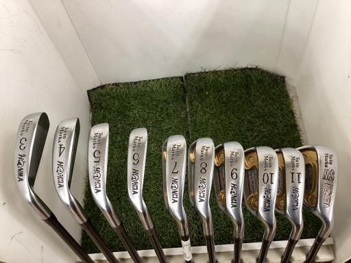 本間ゴルフ Twin Marks 2000-α 10S アイアンセット IR 2S DORIC TITANIUM FEATHER WEIGHT I フレックスその他 メンズ 男性用 右利き 右用 Cランク ゴルフクラブ