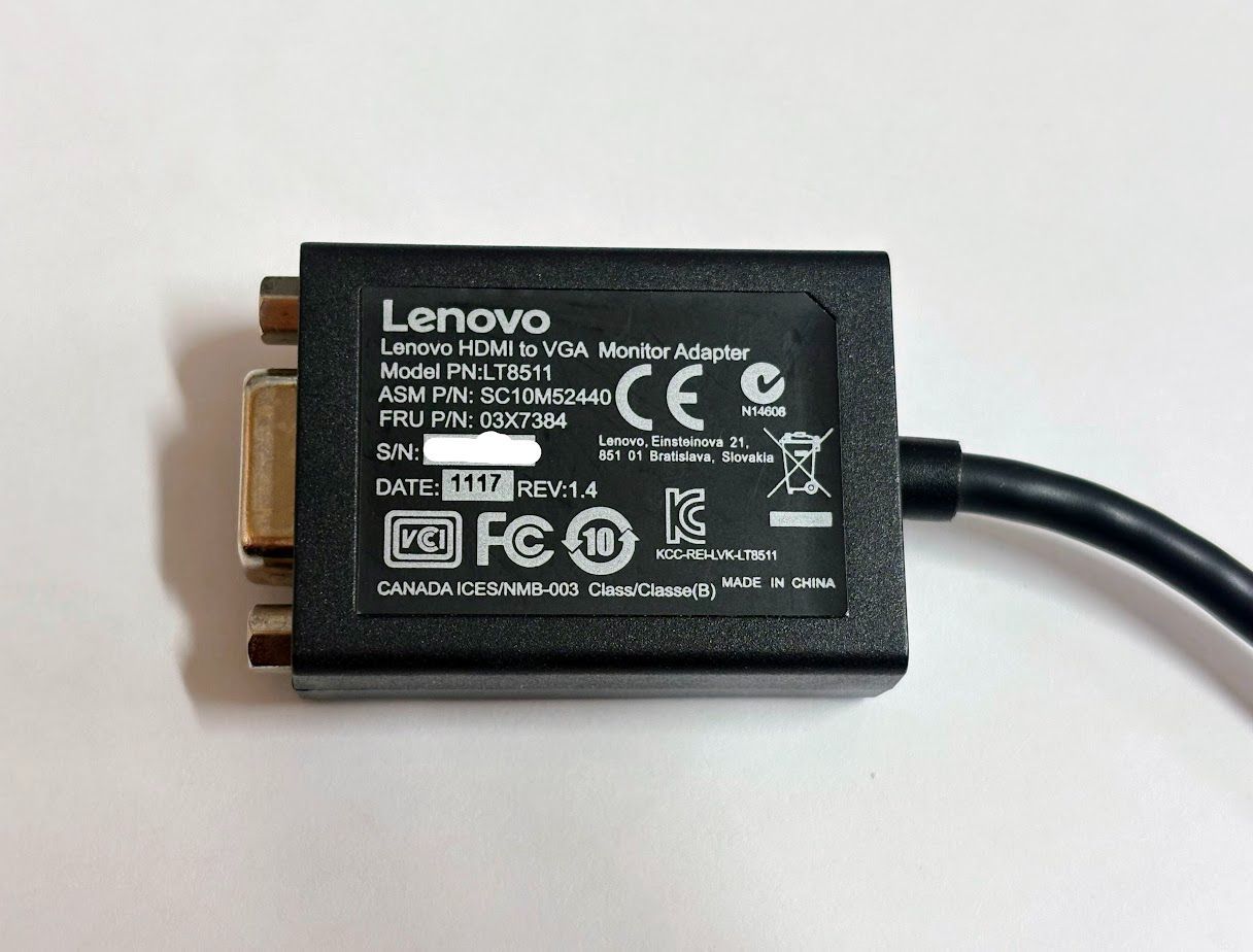 Lenovo HDMI to VGA モニターアダプター LT8511 18本セット