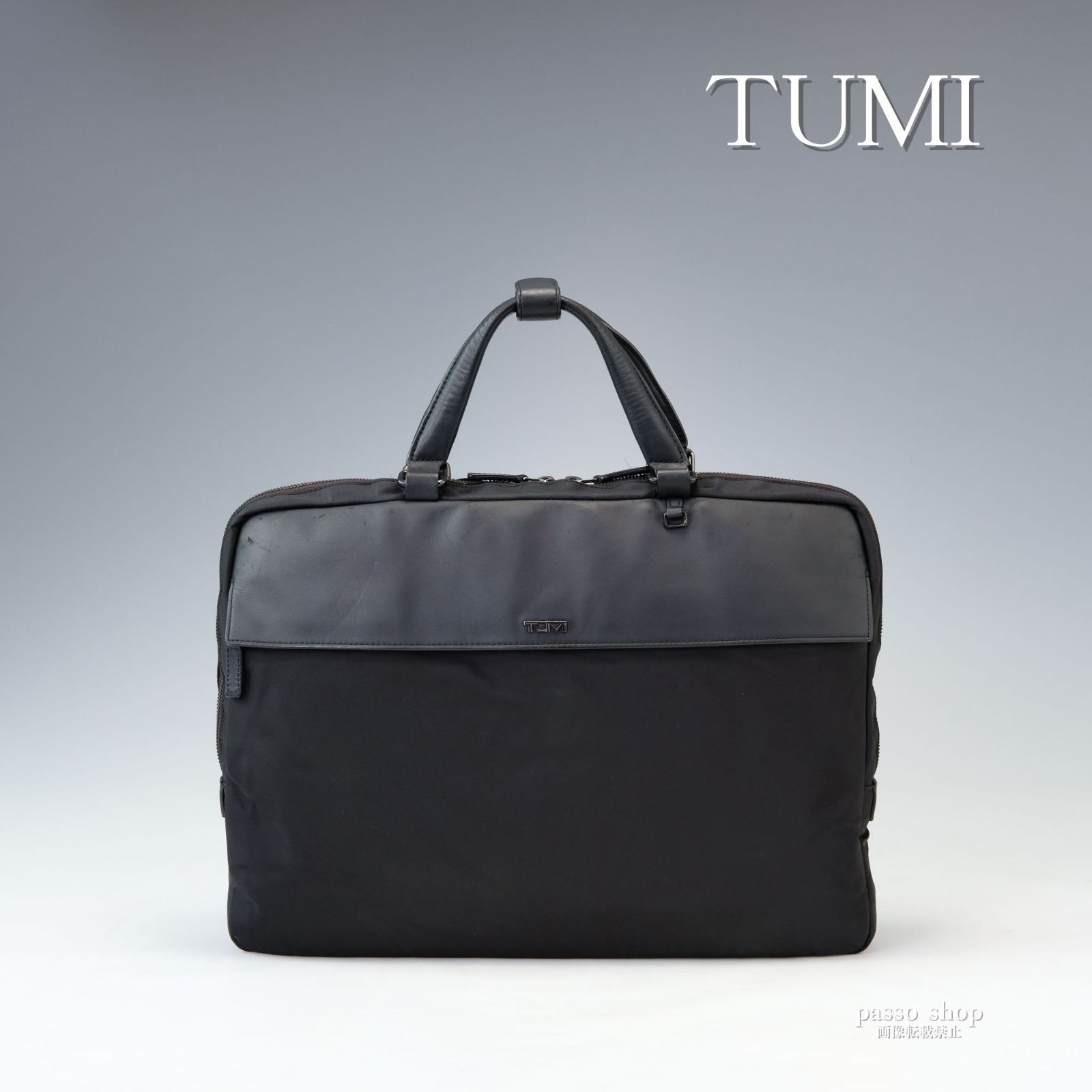 TUMI トゥミ ビジネスバッグ ブリーフケース 薄型 A4 PC収納 2way 通勤 黒 ブラック 書類かばん メンズ
