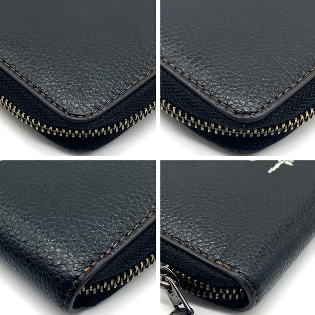 コーチ COACH レザー 長財布 スヌーピー コラボ ラウンドファスナー