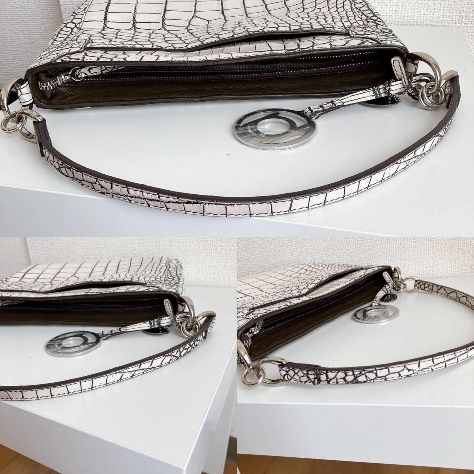 JRA認定】 BEAUGRAND ボーグラン クロコダイル バニラ バッグ 2way