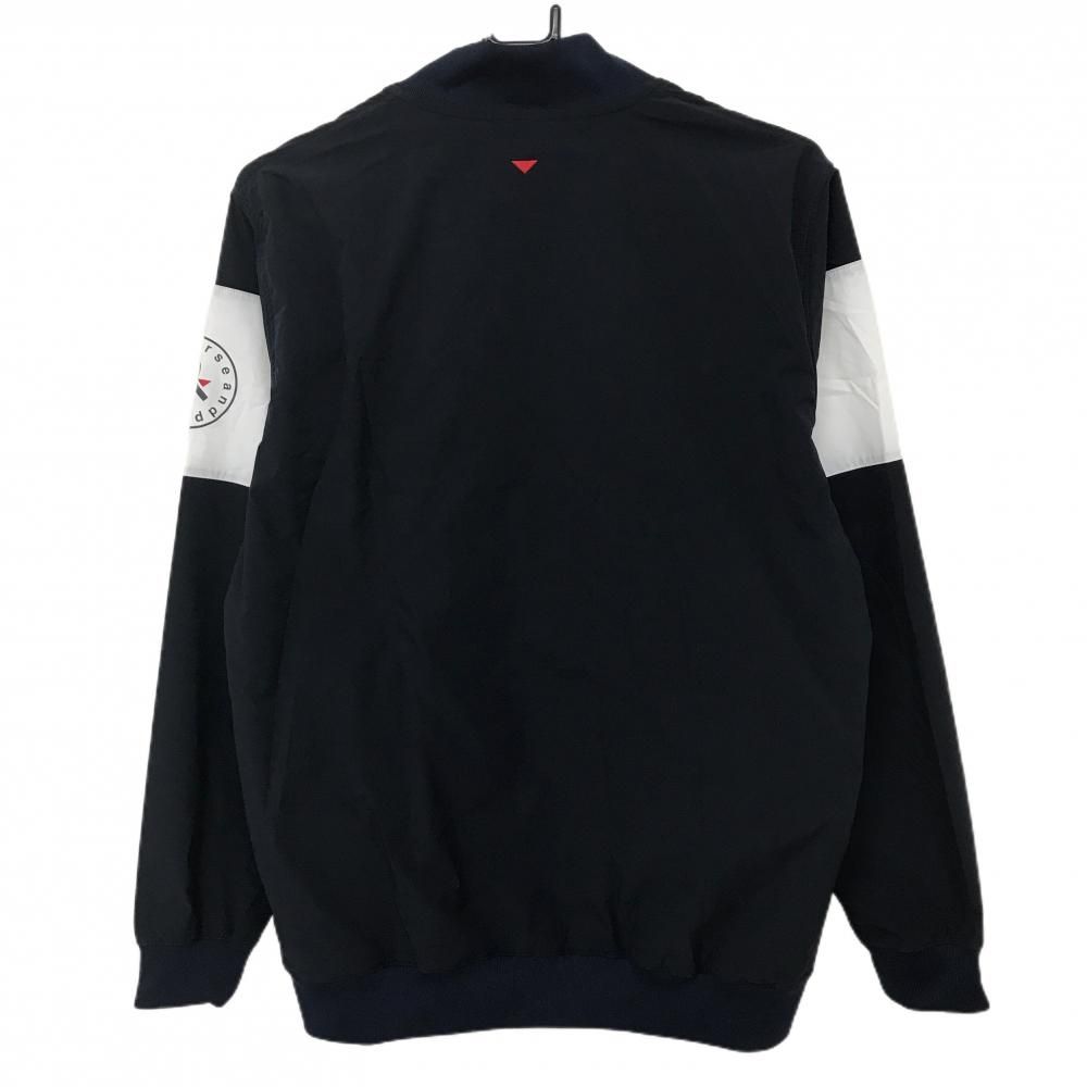 極美品　アンパスィ　中綿ジャケットL　紺ネイビー　定価22000円 超美品】アンパスィ 中綿ジャケット ネイビー×白 後ろ身頃薄中綿