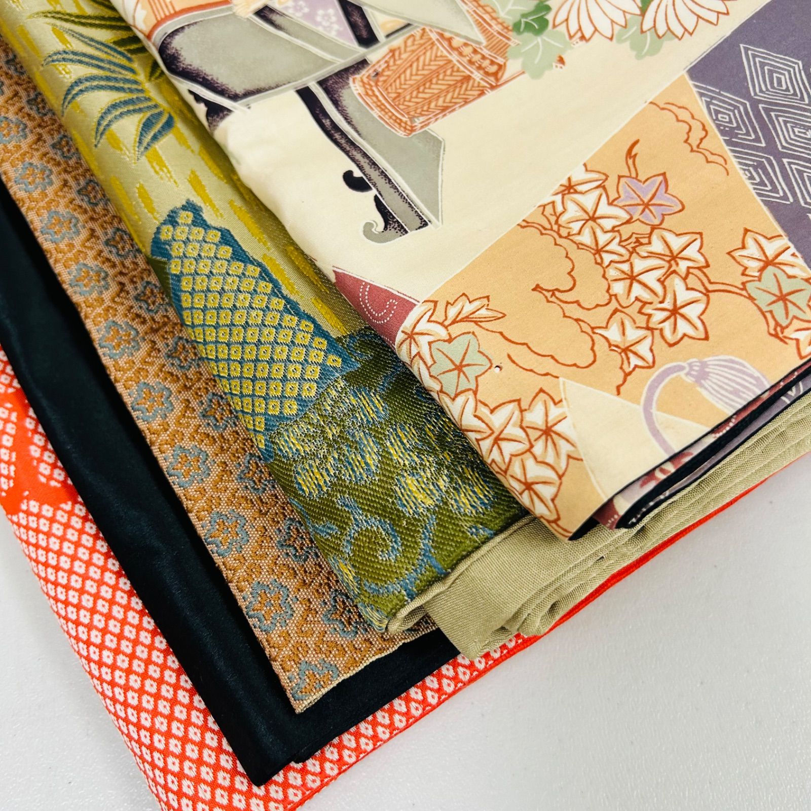 アンティーク 帯 正絹 5本 帯まとめ売り リメイク材料 m-442 - メルカリ