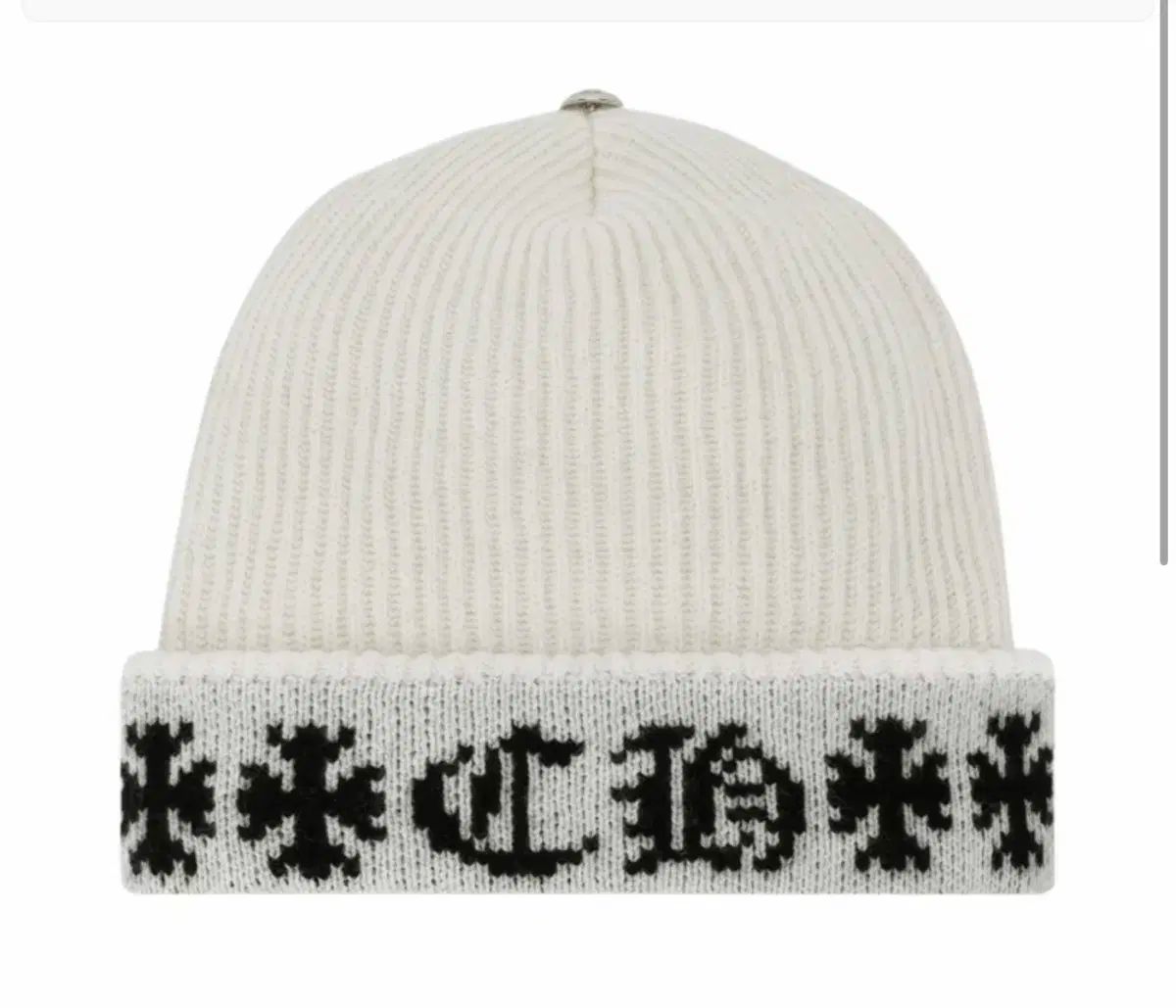 CHROME HEARTS クロムハーツ 白 ビーニー ウール 帽子