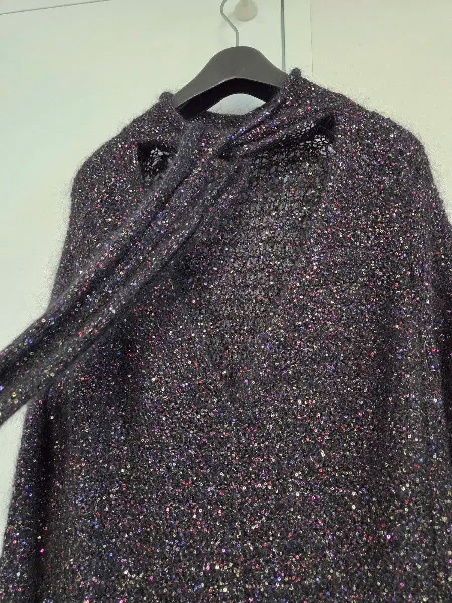 タイムグリッターニット ロング丈ワンピース