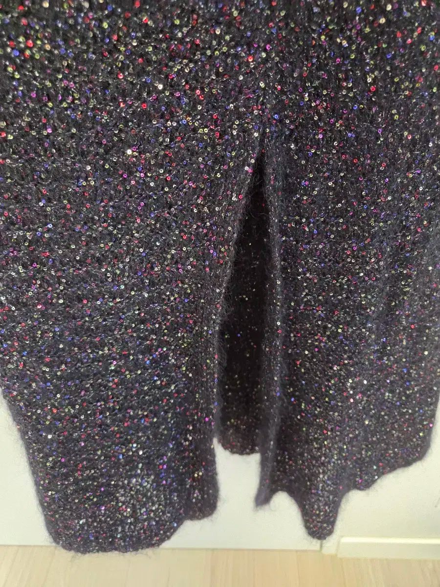 タイムグリッターニット ロング丈ワンピース