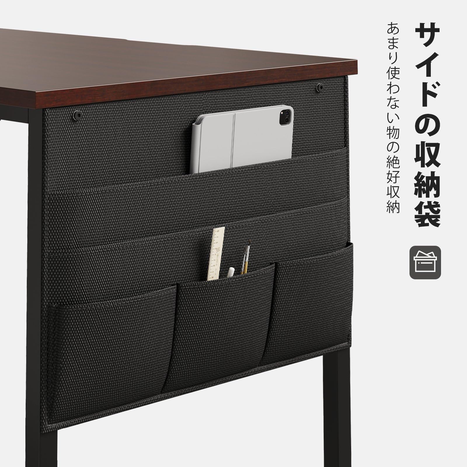 【在庫セール】デスク 机 pcデスク パソコンデスク 幅100cm 布製引き出し デスク 机 pcデスク パソコンデスク 幅100cm×奥行48cm セール中 布製