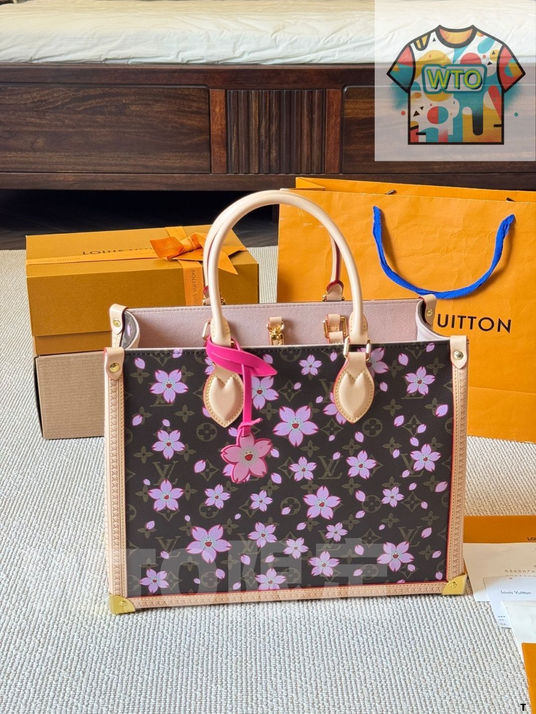 今日 LV Onthego 35 cm サクラジャングルバッグ-WT 0輸入